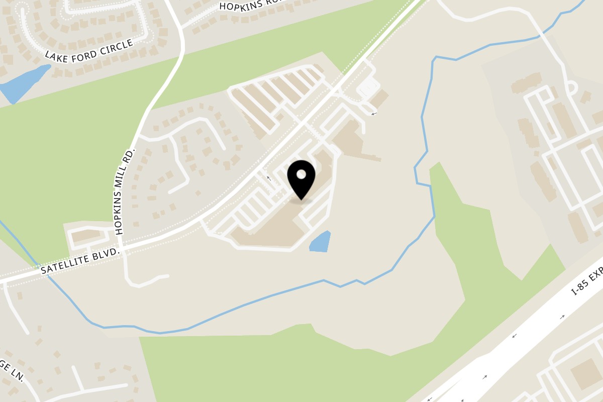 Map showing the location of The BEP Corner on 4500 Satellite Blvd #1150 in Duluth